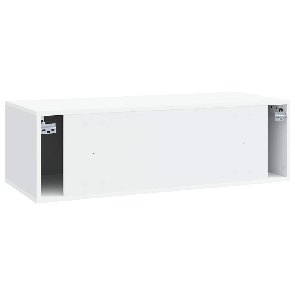 vidaXL Szafka RTV montowana na ścianie Biały 98 x 41 x 30 cm