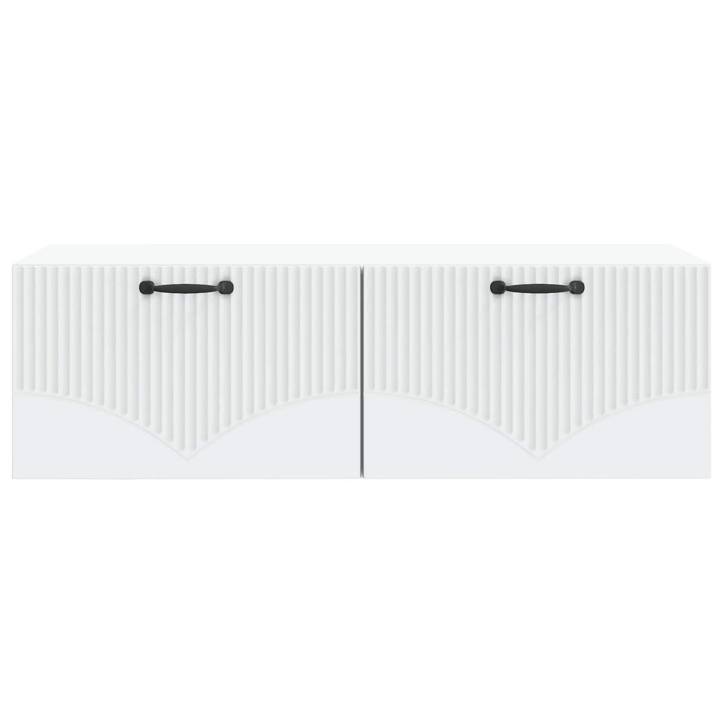 vidaXL Szafka RTV montowana na ścianie Biały 98 x 41 x 30 cm