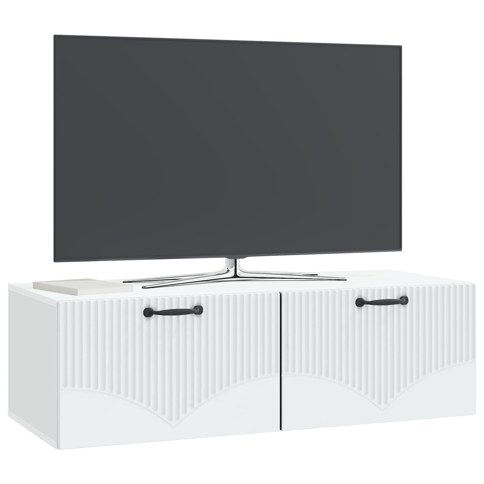 vidaXL Szafka RTV montowana na ścianie Biały 98 x 41 x 30 cm