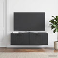 vidaXL Szafka RTV montowana na ścianie Czarny 98 x 41 x 30 cm