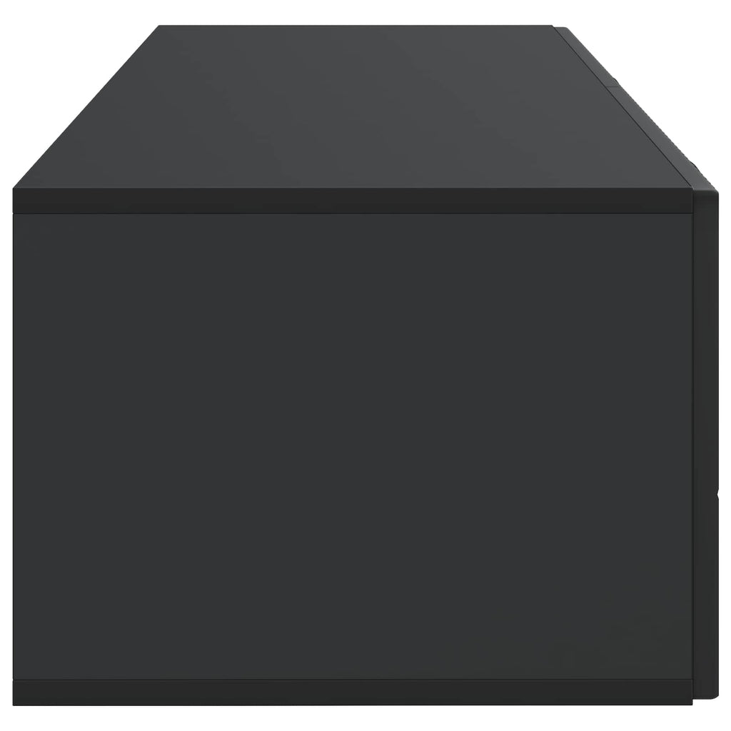 vidaXL Szafka RTV montowana na ścianie Czarny 98 x 41 x 30 cm