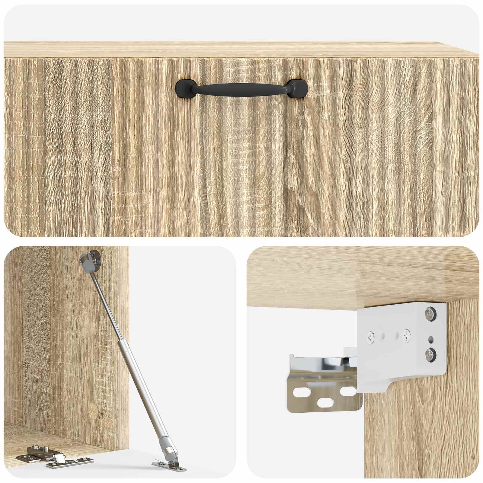 vidaXL Szafka RTV montowana na ścianie dąb Sonoma 98 x 41 x 30 cm