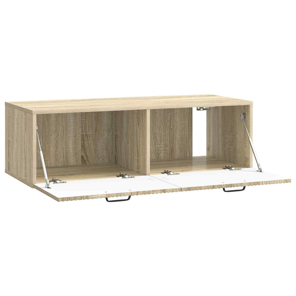 vidaXL Szafka RTV montowana na ścianie dąb Sonoma 98 x 41 x 30 cm