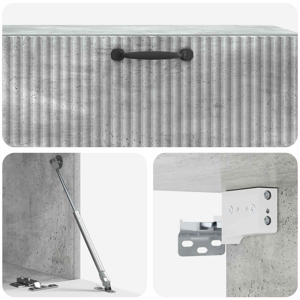 vidaXL Szafka RTV montowana na ścianie Betonowy szary 98 x 41 x 30 cm