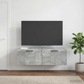 vidaXL Szafka RTV montowana na ścianie Betonowy szary 98 x 41 x 30 cm