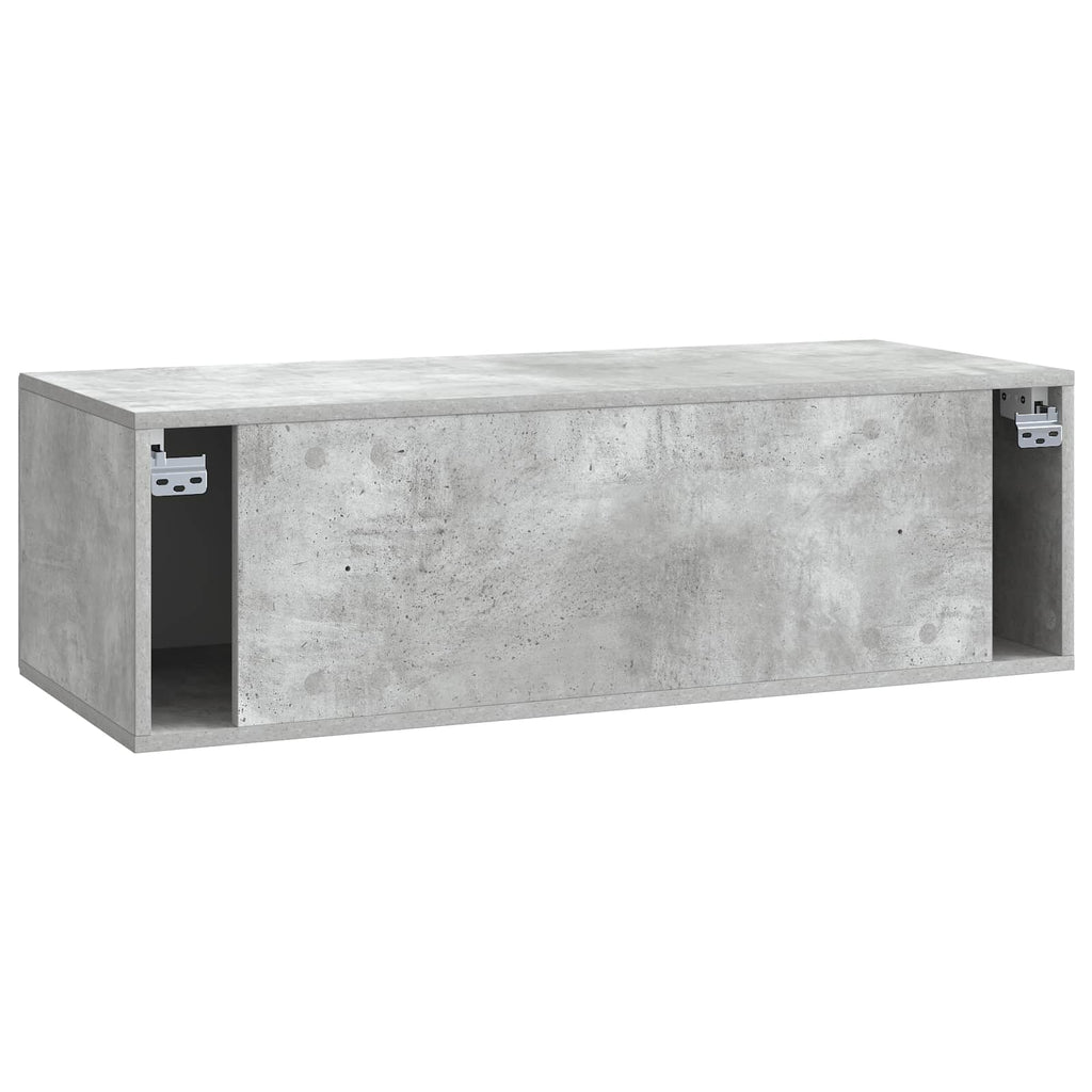 vidaXL Szafka RTV montowana na ścianie Betonowy szary 98 x 41 x 30 cm