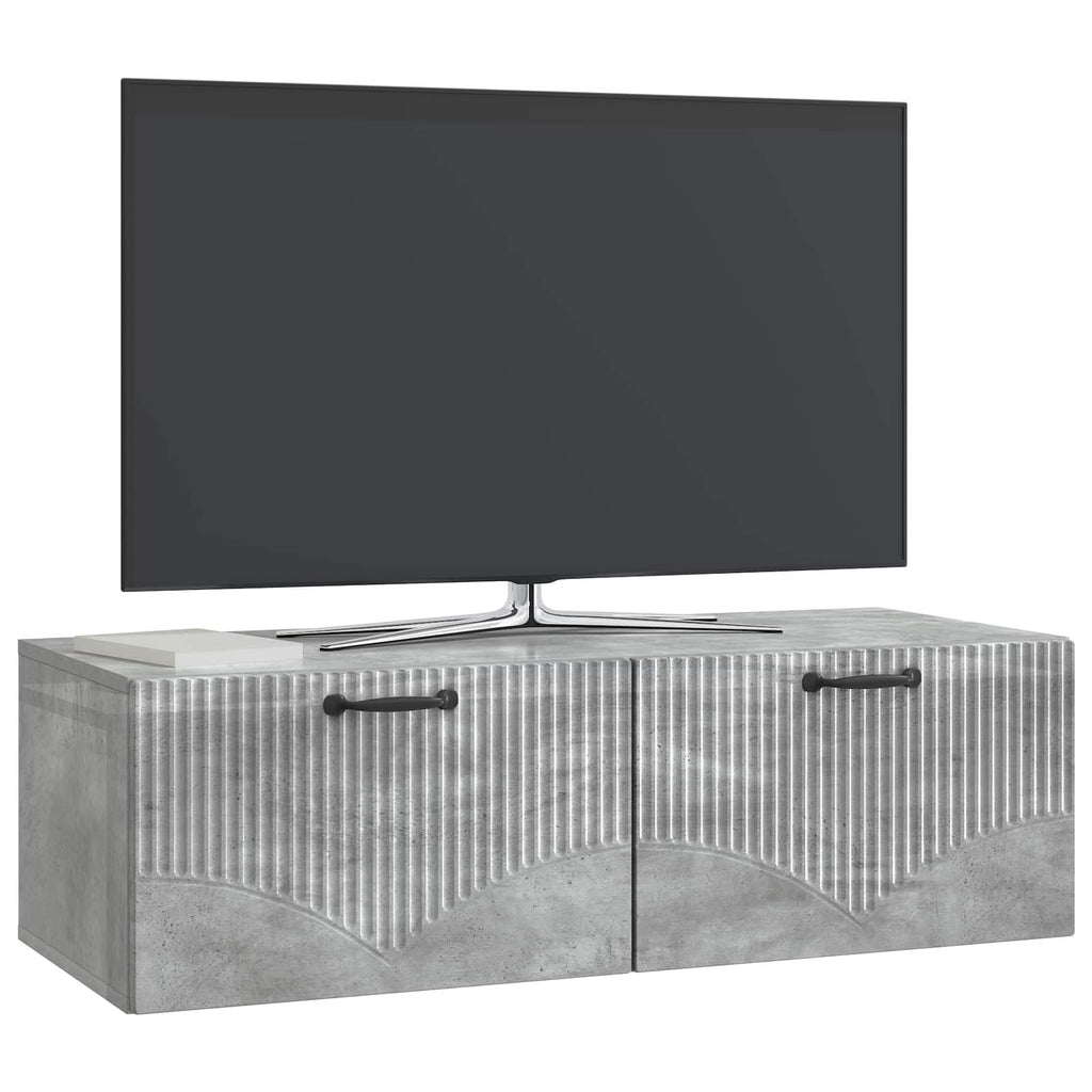 vidaXL Szafka RTV montowana na ścianie Betonowy szary 98 x 41 x 30 cm