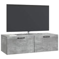 vidaXL Szafka RTV montowana na ścianie Betonowy szary 98 x 41 x 30 cm