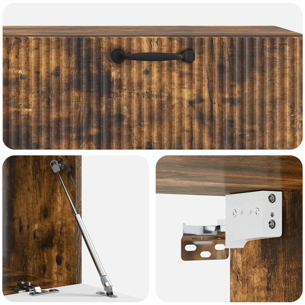 vidaXL Szafka RTV montowana na ścianie Dąb wędzony 98 x 41 x 30 cm
