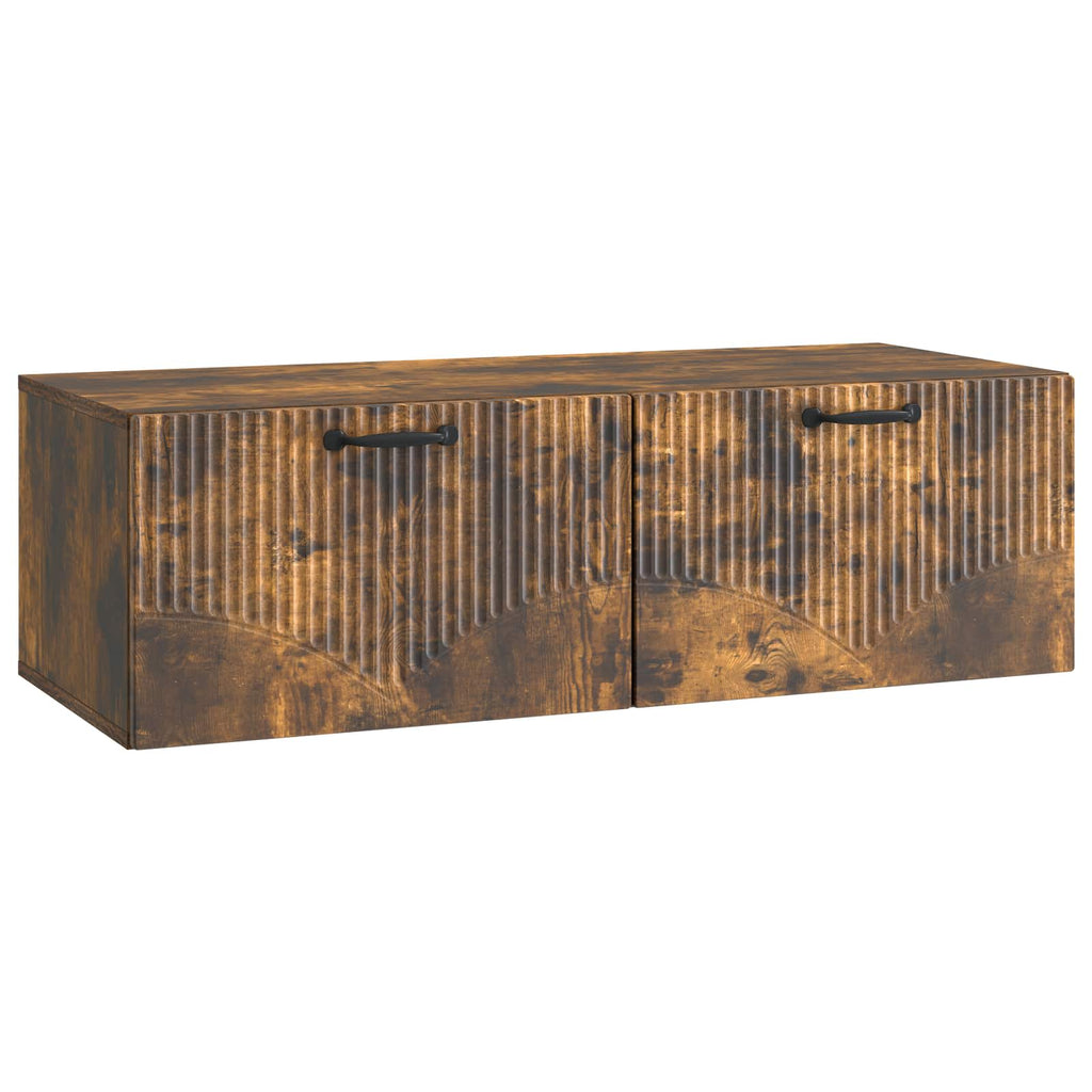 vidaXL Szafka RTV montowana na ścianie Dąb wędzony 98 x 41 x 30 cm