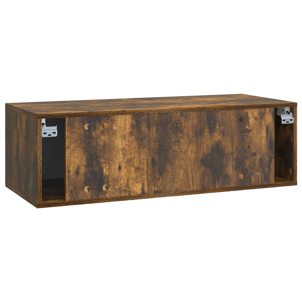 vidaXL Szafka RTV montowana na ścianie Dąb wędzony 98 x 41 x 30 cm