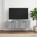 vidaXL Szafka RTV montowana na ścianie Szary Sonoma 98 x 41 x 30 cm