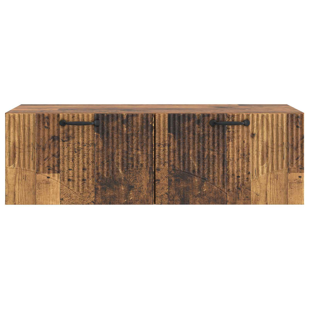 vidaXL Szafka RTV montowana na ścianie Stare drewno 98 x 41 x 30 cm