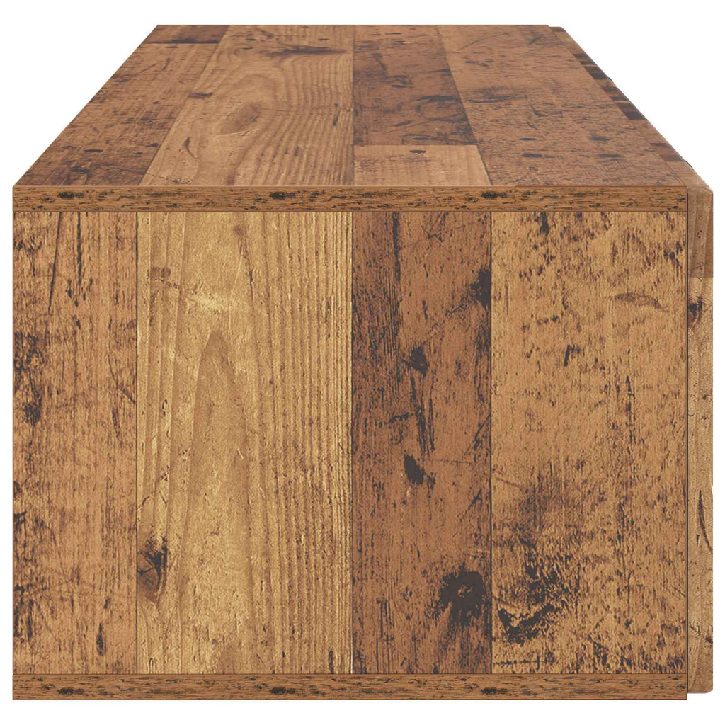 vidaXL Szafka RTV montowana na ścianie Stare drewno 98 x 41 x 30 cm