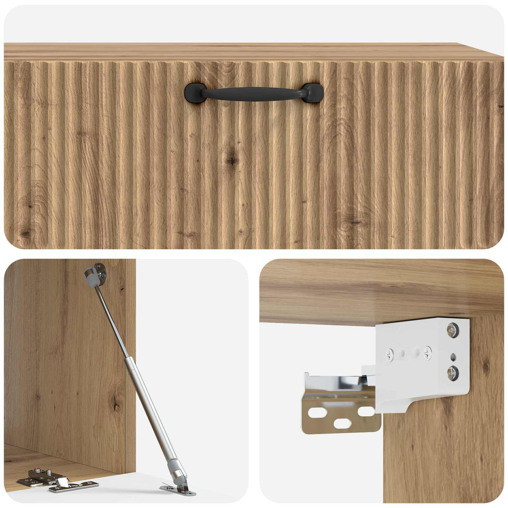 vidaXL Szafka RTV montowana na ścianie Dąb artisan 98 x 41 x 30 cm