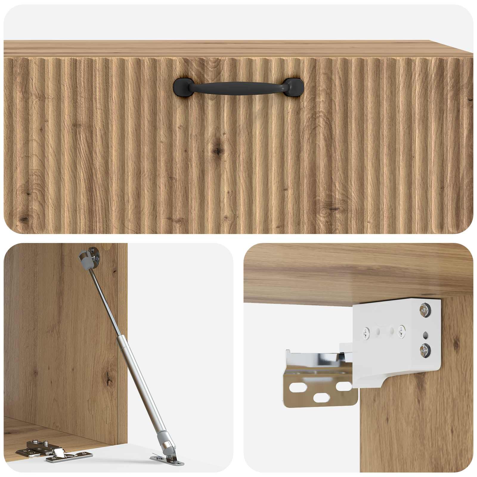 vidaXL Szafka RTV montowana na ścianie Dąb artisan 98 x 41 x 30 cm
