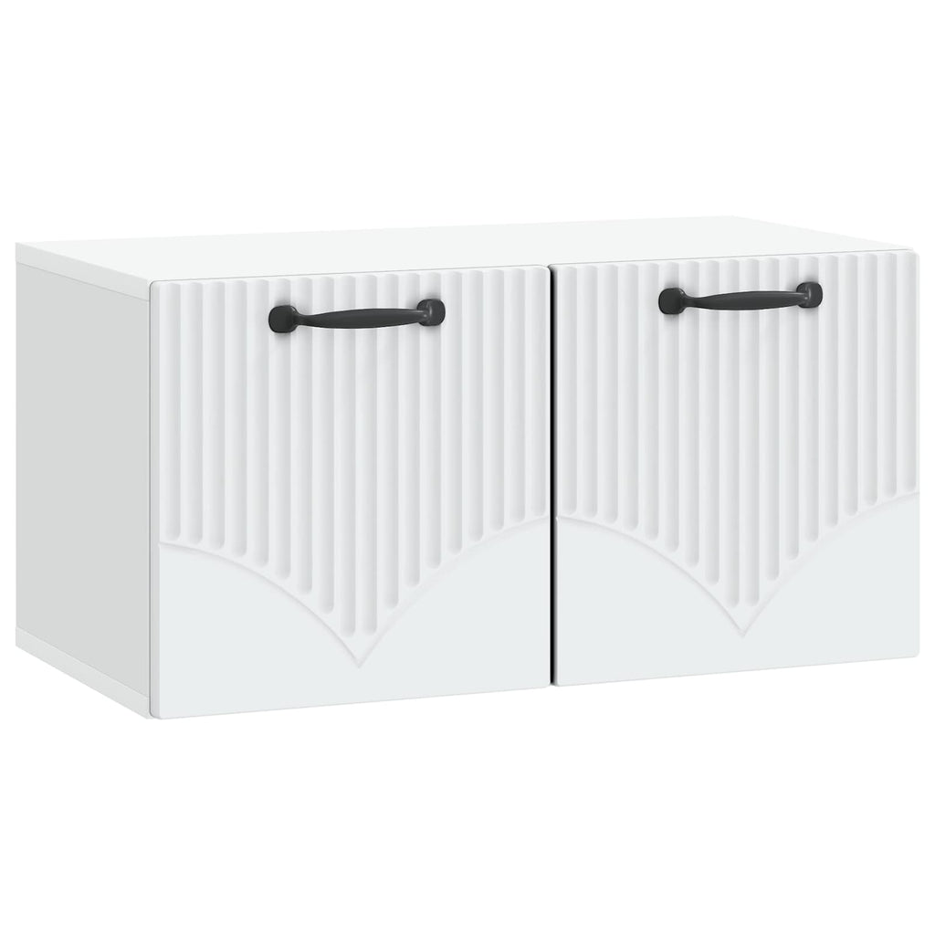 vidaXL Szafka RTV montowana na ścianie Biały 59,5 x 31 x 30 cm