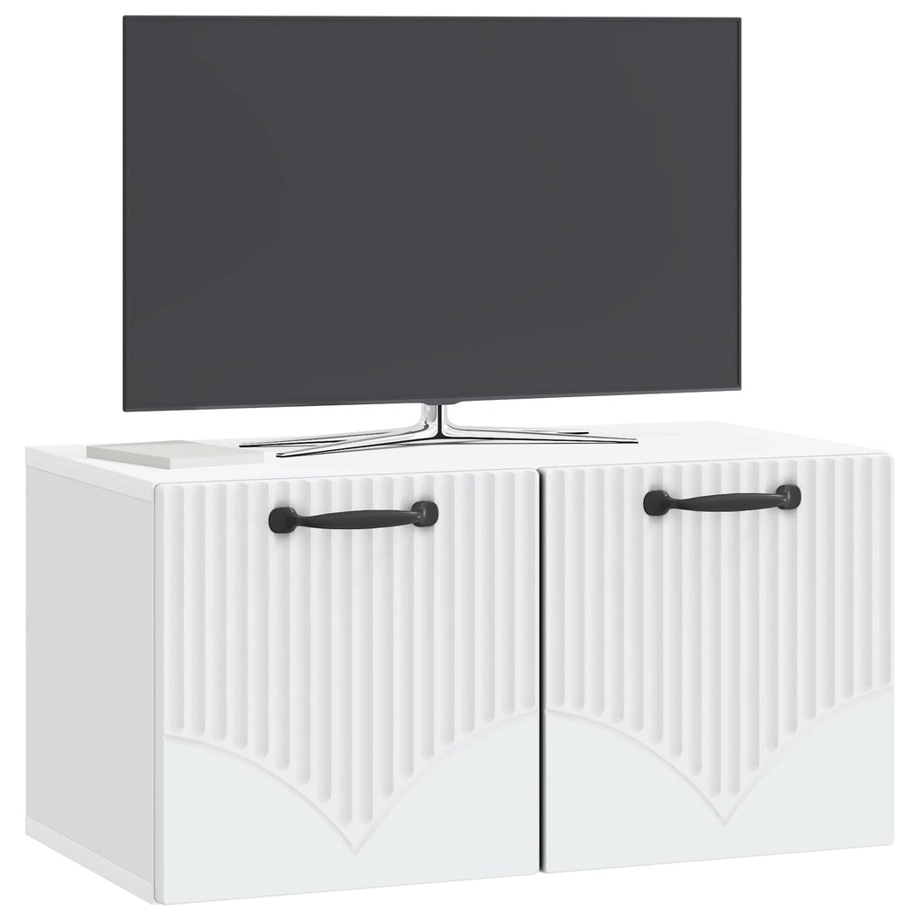 vidaXL Szafka RTV montowana na ścianie Biały 59,5 x 31 x 30 cm