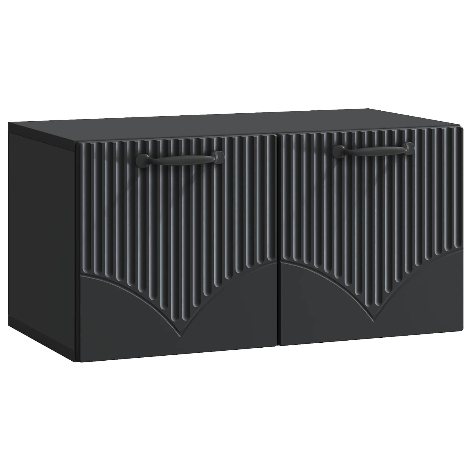 vidaXL Szafka RTV montowana na ścianie Czarny 59,5 x 31 x 30 cm