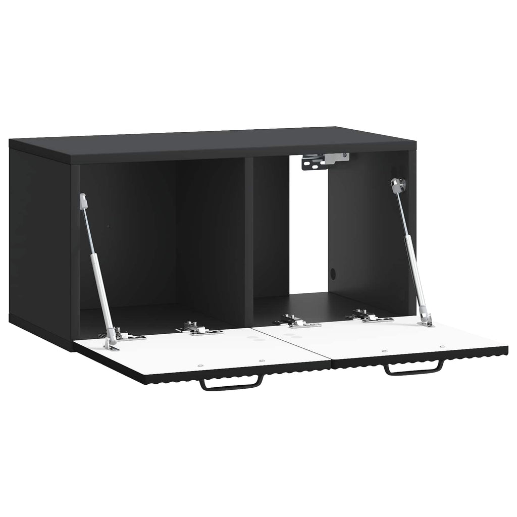 vidaXL Szafka RTV montowana na ścianie Czarny 59,5 x 31 x 30 cm