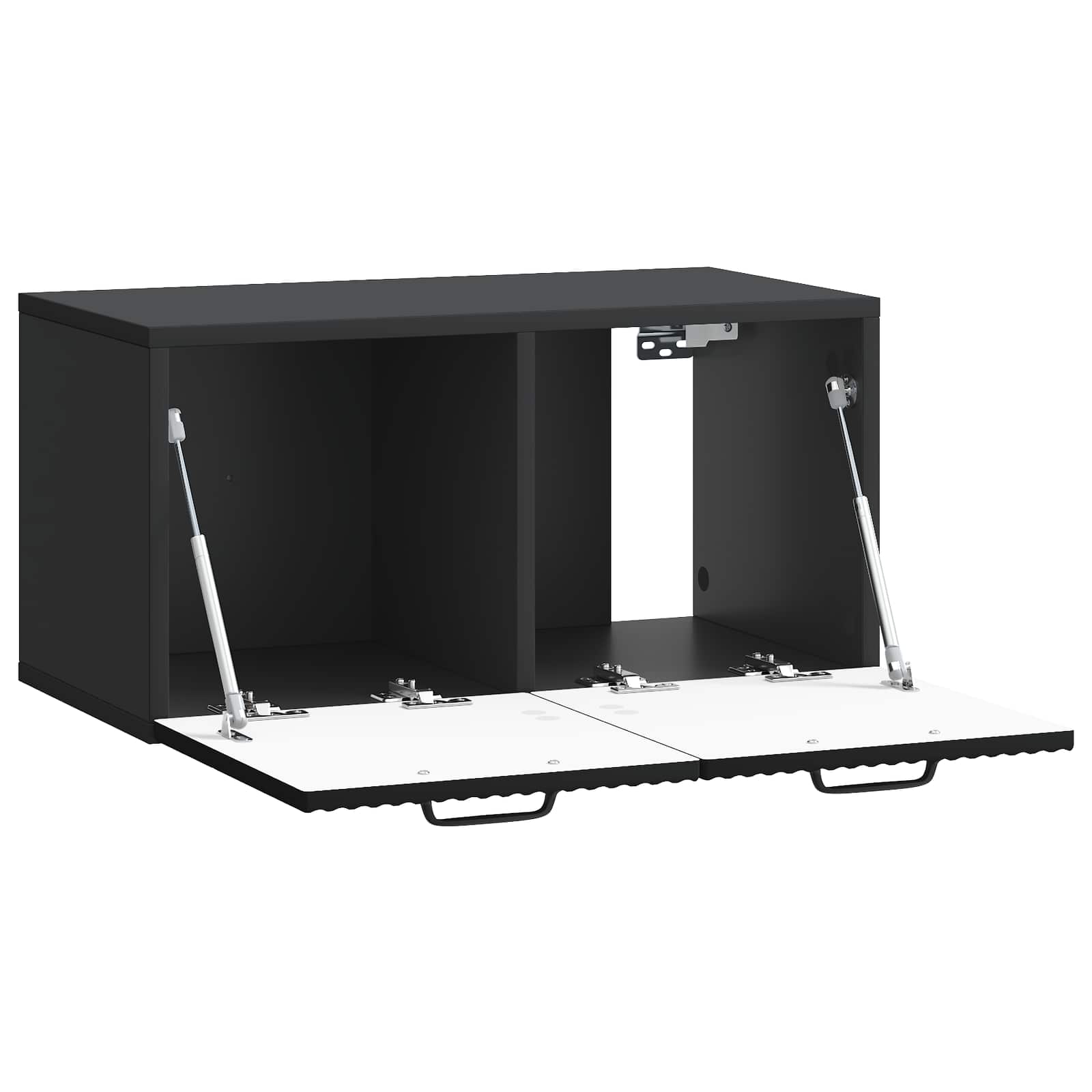 vidaXL Szafka RTV montowana na ścianie Czarny 59,5 x 31 x 30 cm
