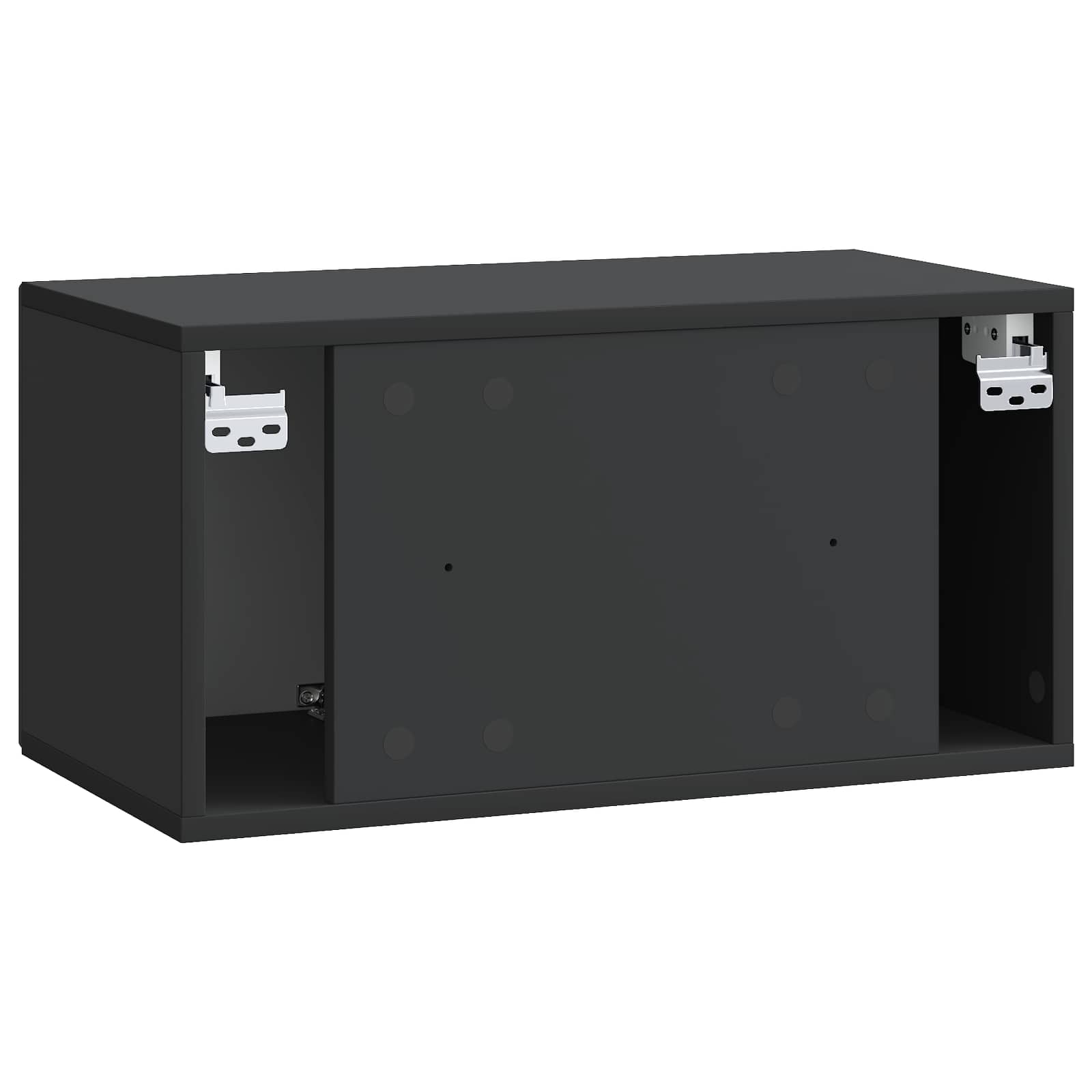 vidaXL Szafka RTV montowana na ścianie Czarny 59,5 x 31 x 30 cm