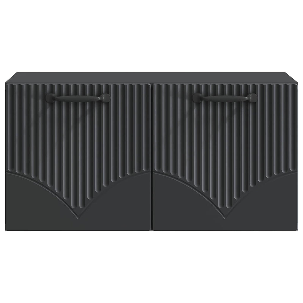 vidaXL Szafka RTV montowana na ścianie Czarny 59,5 x 31 x 30 cm