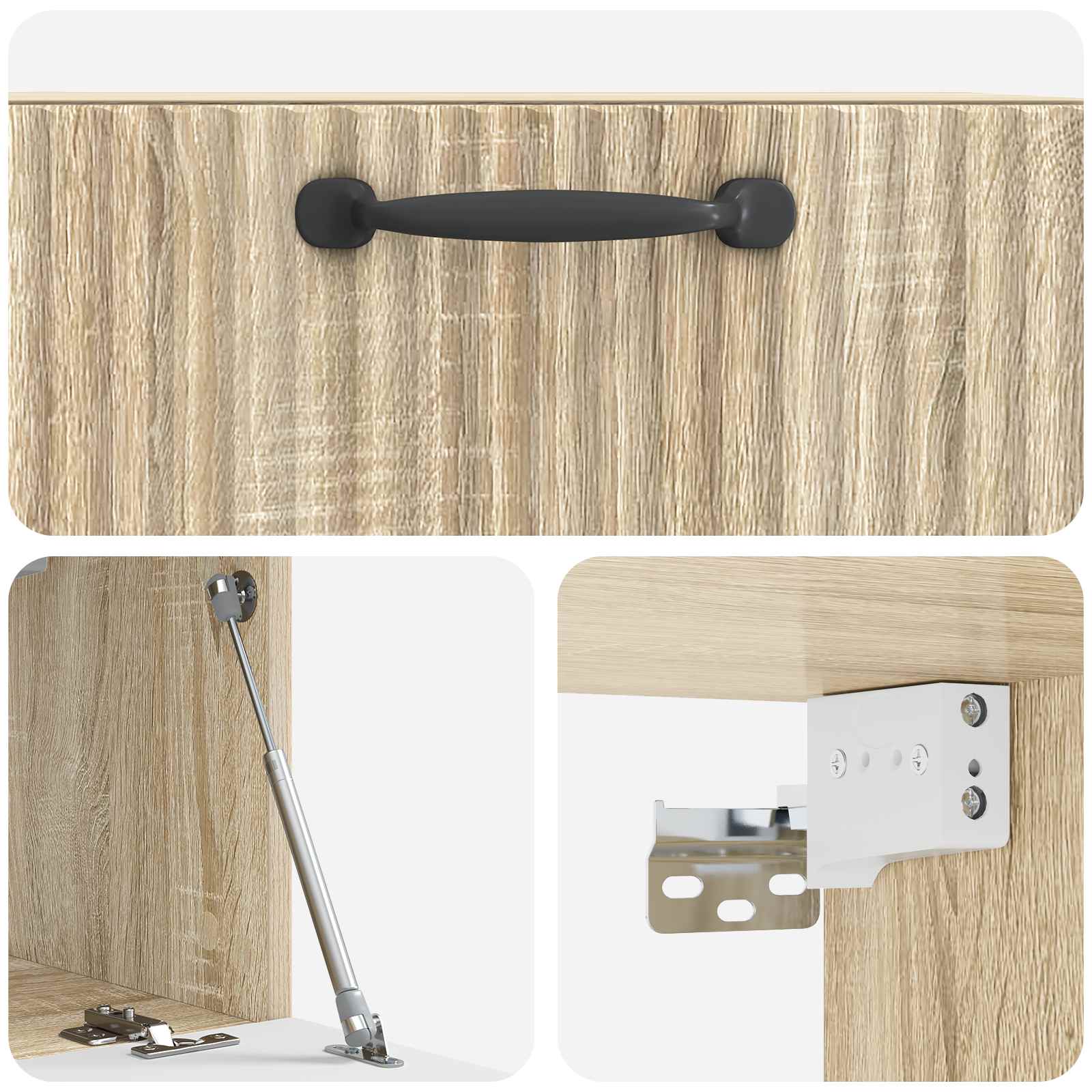 vidaXL Szafka RTV montowana na ścianie dąb Sonoma 59,5 x 31 x 30 cm