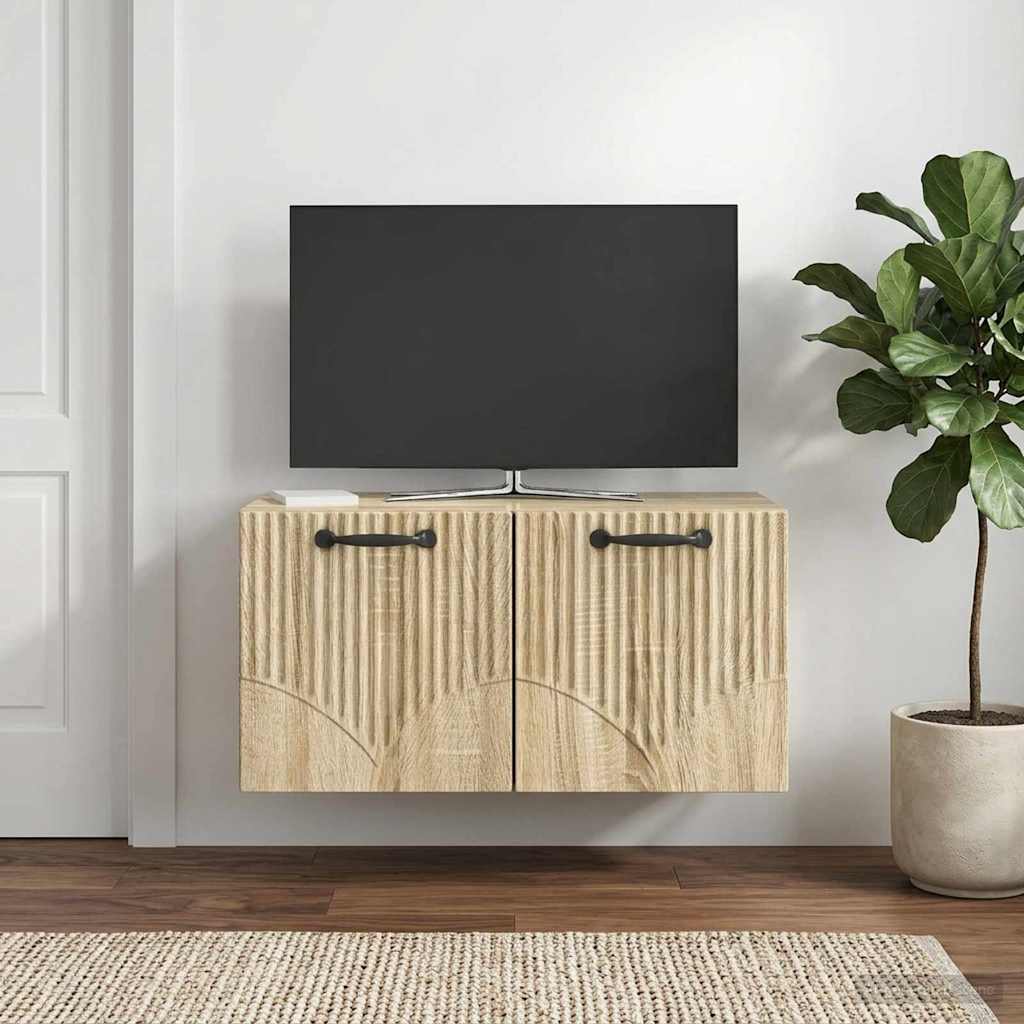 vidaXL Szafka RTV montowana na ścianie dąb Sonoma 59,5 x 31 x 30 cm