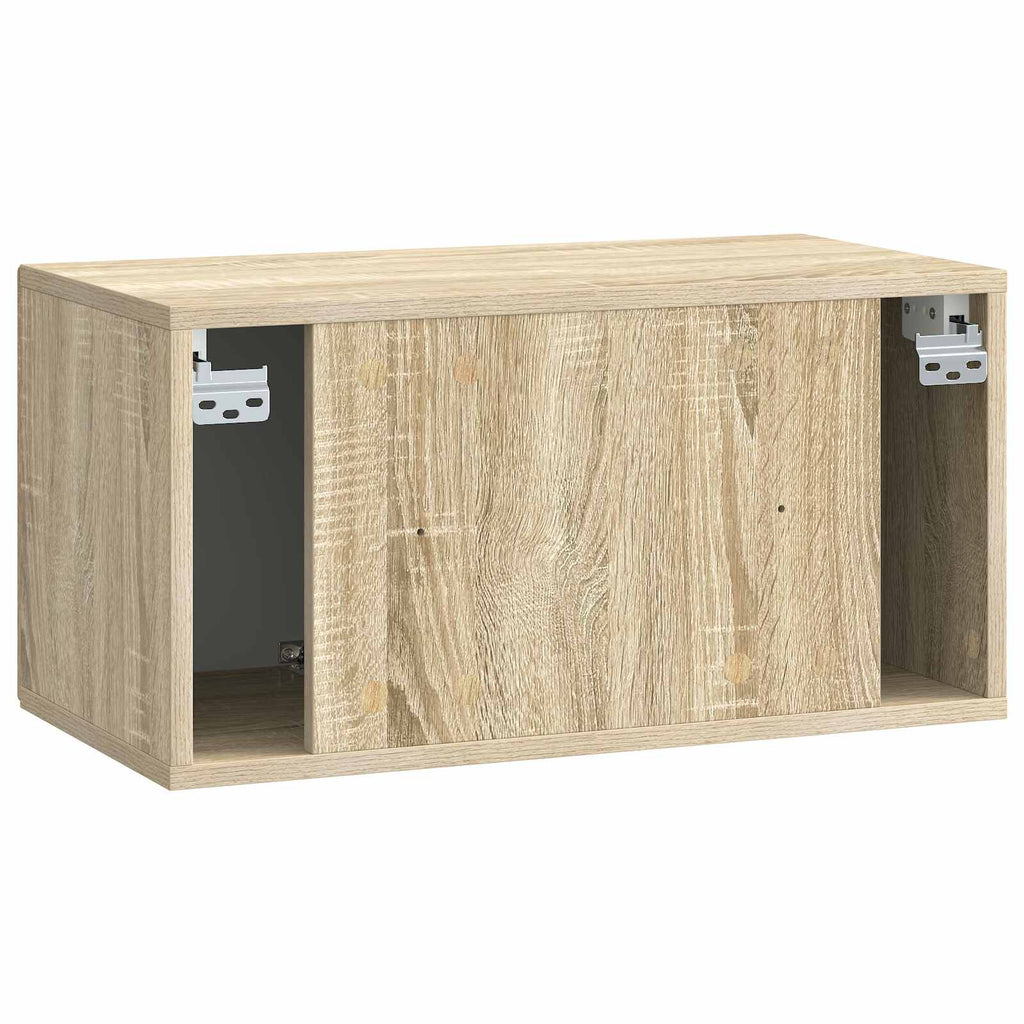 vidaXL Szafka RTV montowana na ścianie dąb Sonoma 59,5 x 31 x 30 cm