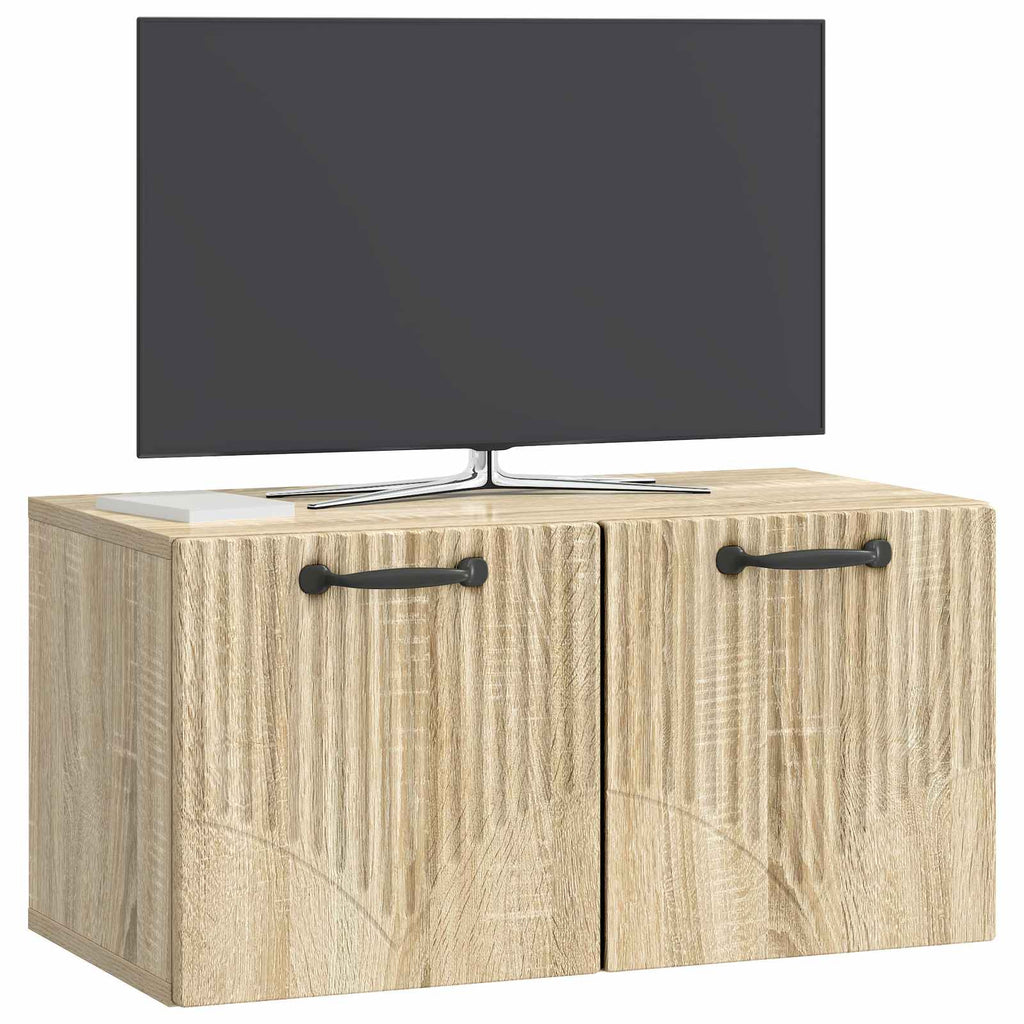 vidaXL Szafka RTV montowana na ścianie dąb Sonoma 59,5 x 31 x 30 cm
