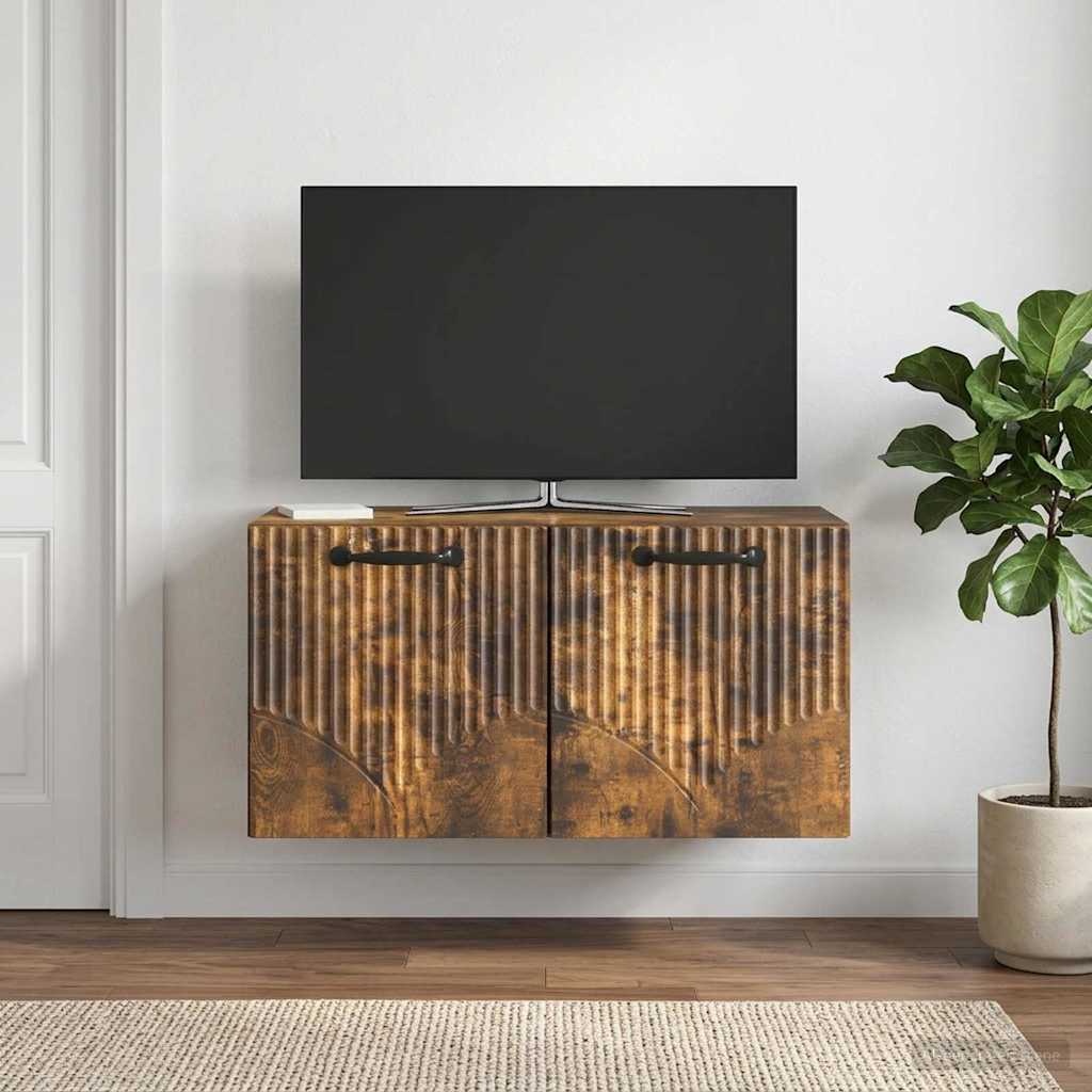 vidaXL Szafka RTV montowana na ścianie Dąb wędzony 59,5 x 31 x 30 cm