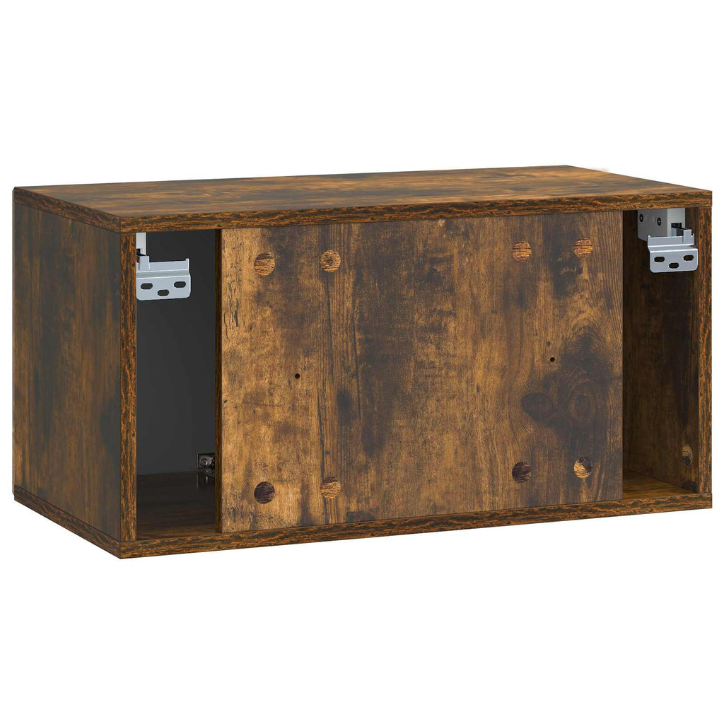 vidaXL Szafka RTV montowana na ścianie Dąb wędzony 59,5 x 31 x 30 cm