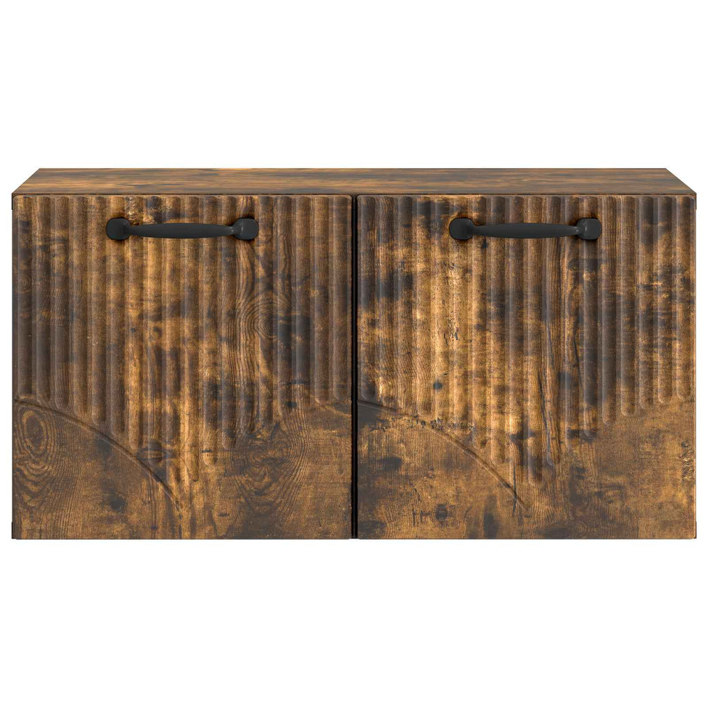 vidaXL Szafka RTV montowana na ścianie Dąb wędzony 59,5 x 31 x 30 cm