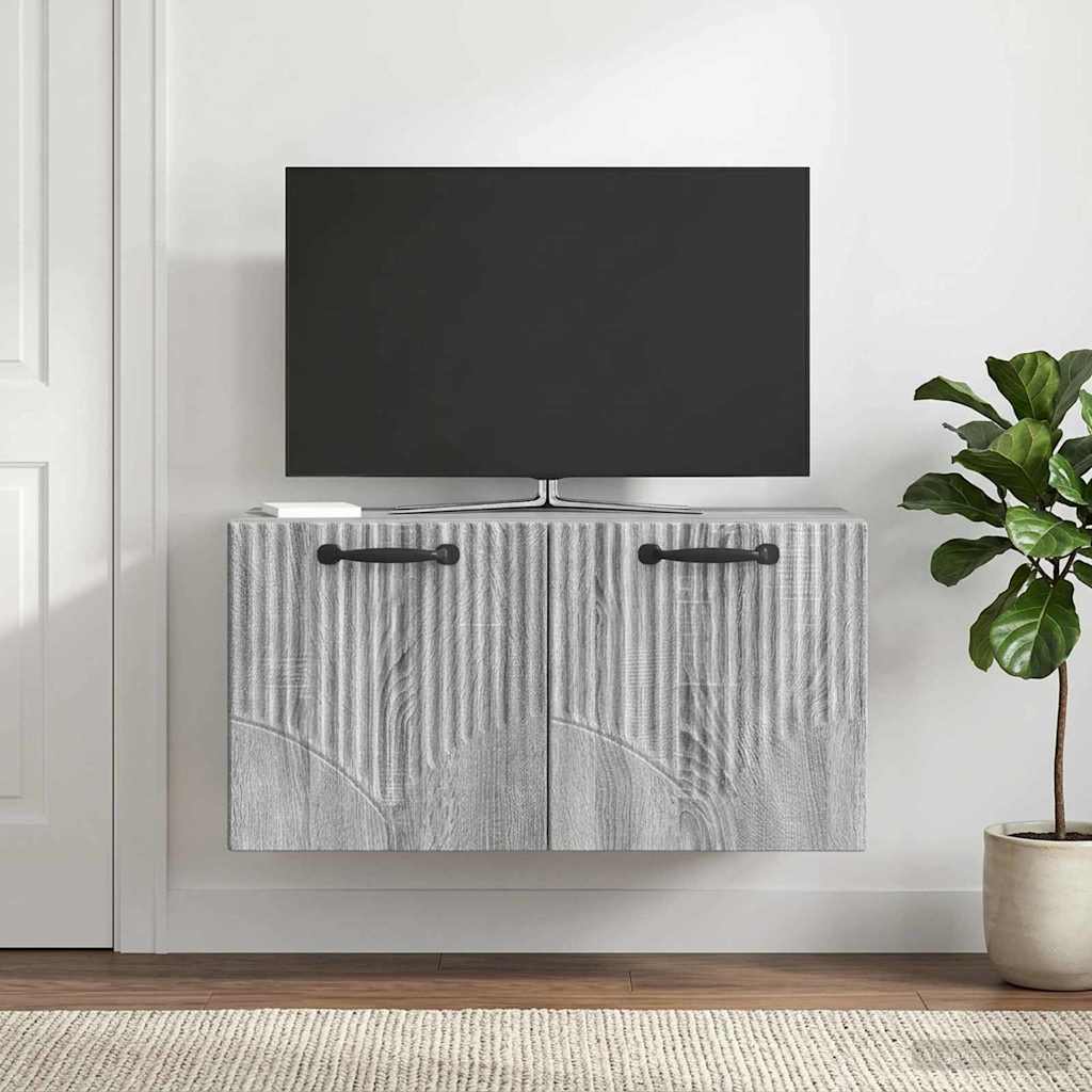 vidaXL Szafka RTV montowana na ścianie Szary Sonoma 59,5 x 31 x 30 cm