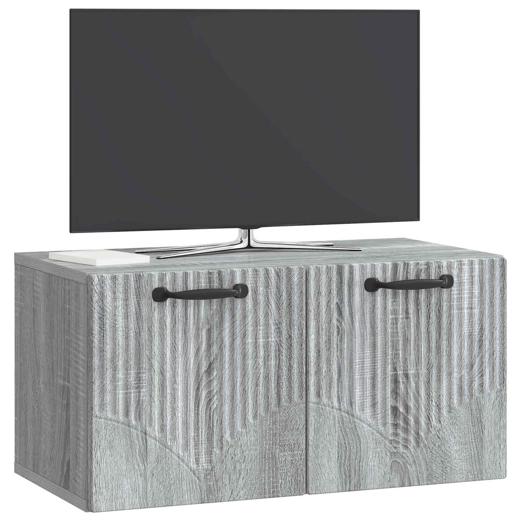 vidaXL Szafka RTV montowana na ścianie Szary Sonoma 59,5 x 31 x 30 cm