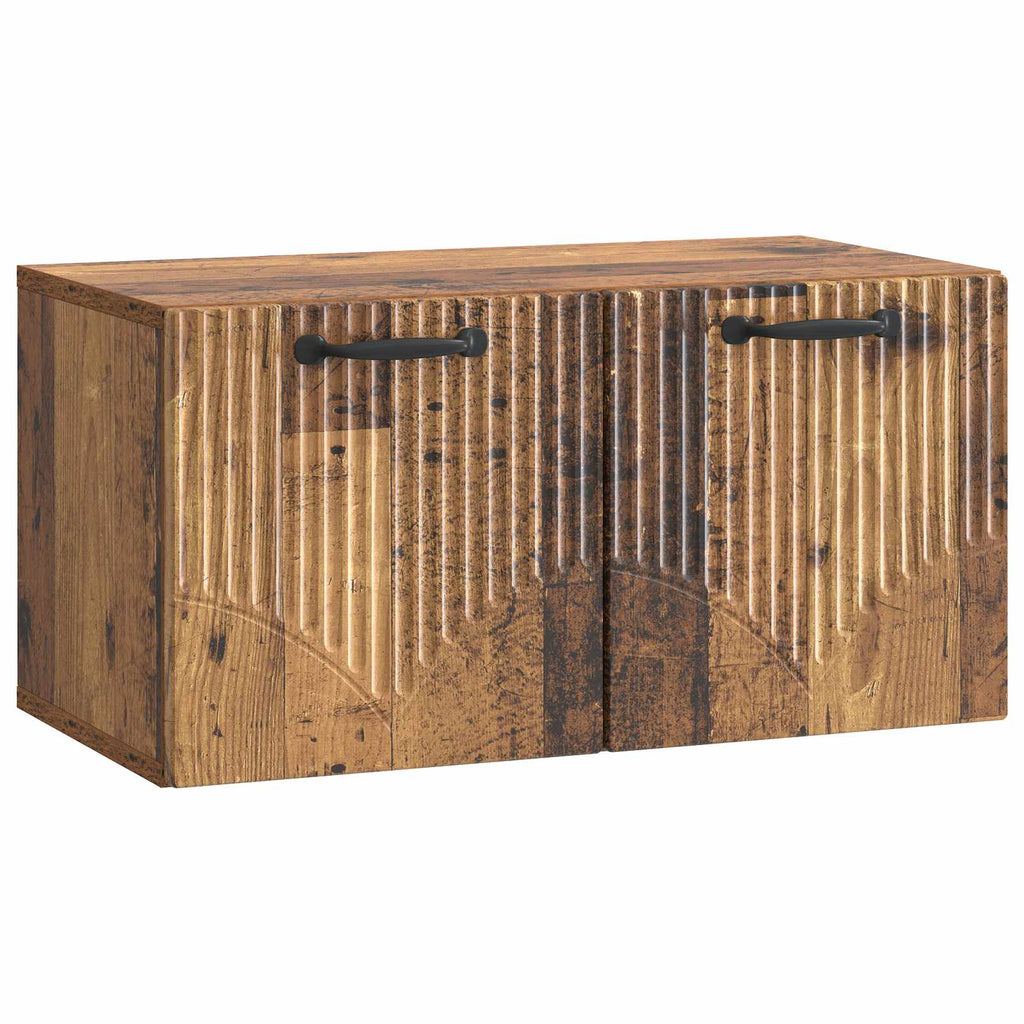 vidaXL Szafka RTV montowana na ścianie Stare drewno 59,5 x 31 x 30 cm