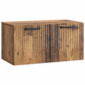 vidaXL Szafka RTV montowana na ścianie Stare drewno 59,5 x 31 x 30 cm
