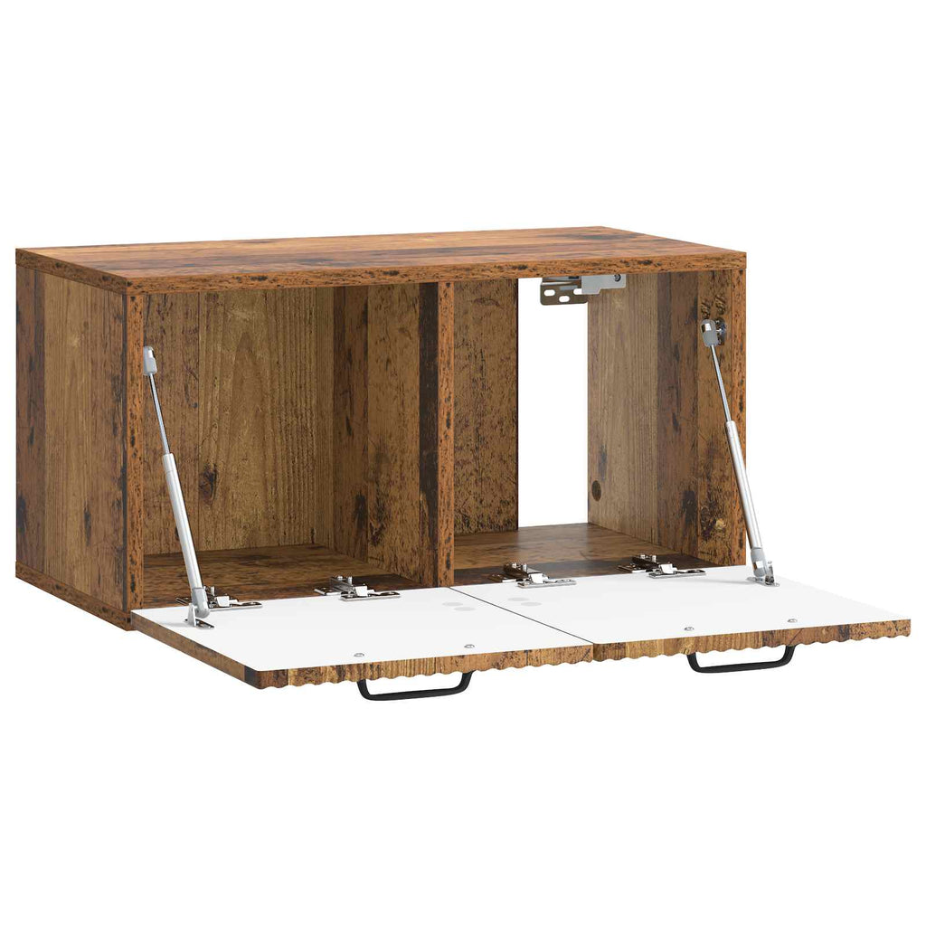 vidaXL Szafka RTV montowana na ścianie Stare drewno 59,5 x 31 x 30 cm