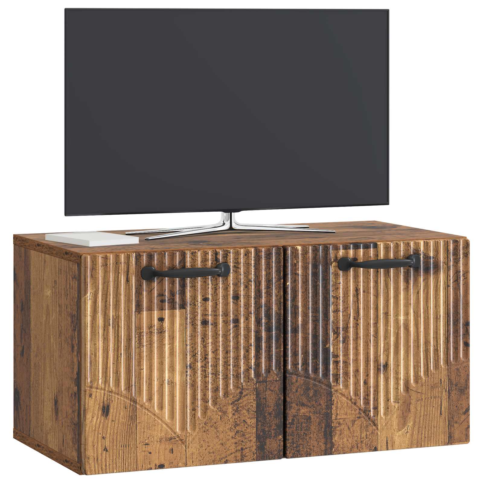 vidaXL Szafka RTV montowana na ścianie Stare drewno 59,5 x 31 x 30 cm