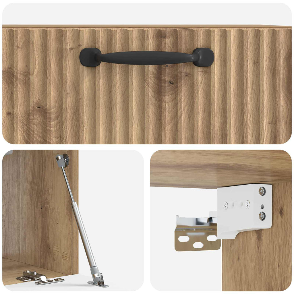 vidaXL Szafka RTV montowana na ścianie Dąb artisan 59,5 x 31 x 30 cm