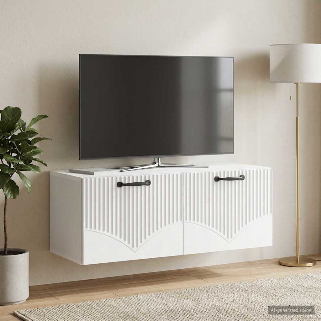 vidaXL Szafka RTV montowana na ścianie Biały 78,5 x 31 x 30 cm