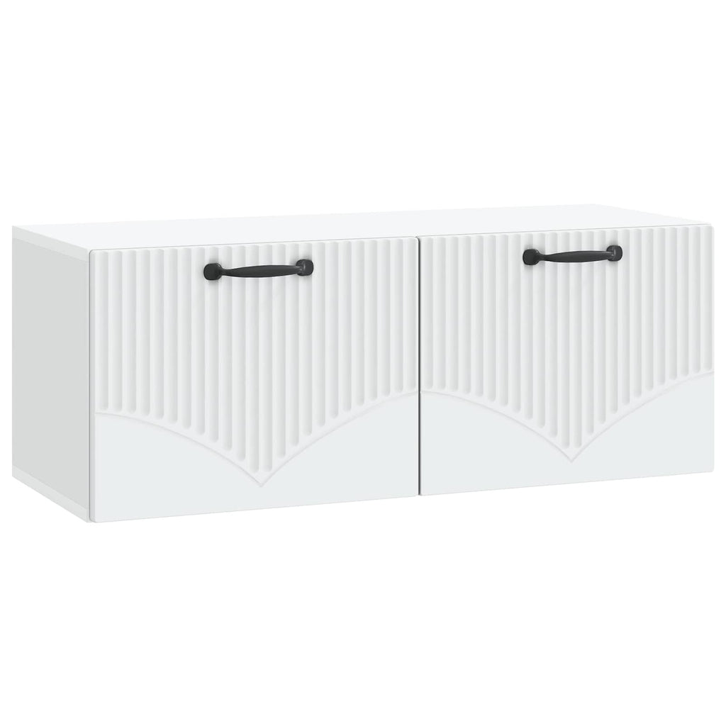 vidaXL Szafka RTV montowana na ścianie Biały 78,5 x 31 x 30 cm