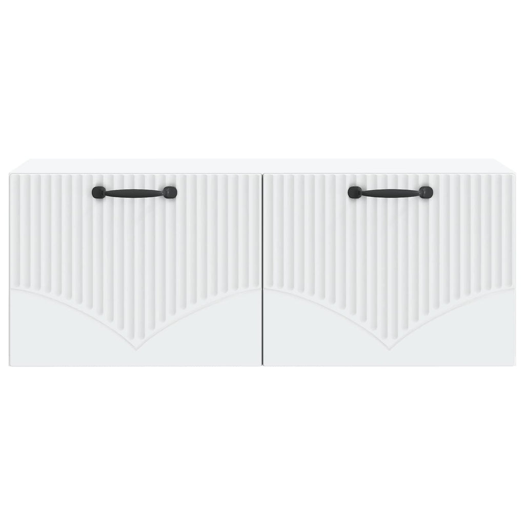 vidaXL Szafka RTV montowana na ścianie Biały 78,5 x 31 x 30 cm
