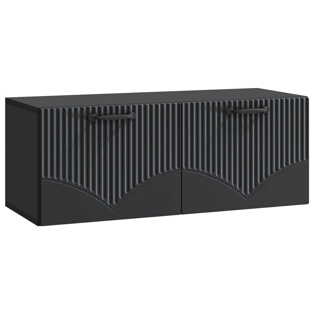 vidaXL Szafka RTV montowana na ścianie Czarny 78,5 x 31 x 30 cm