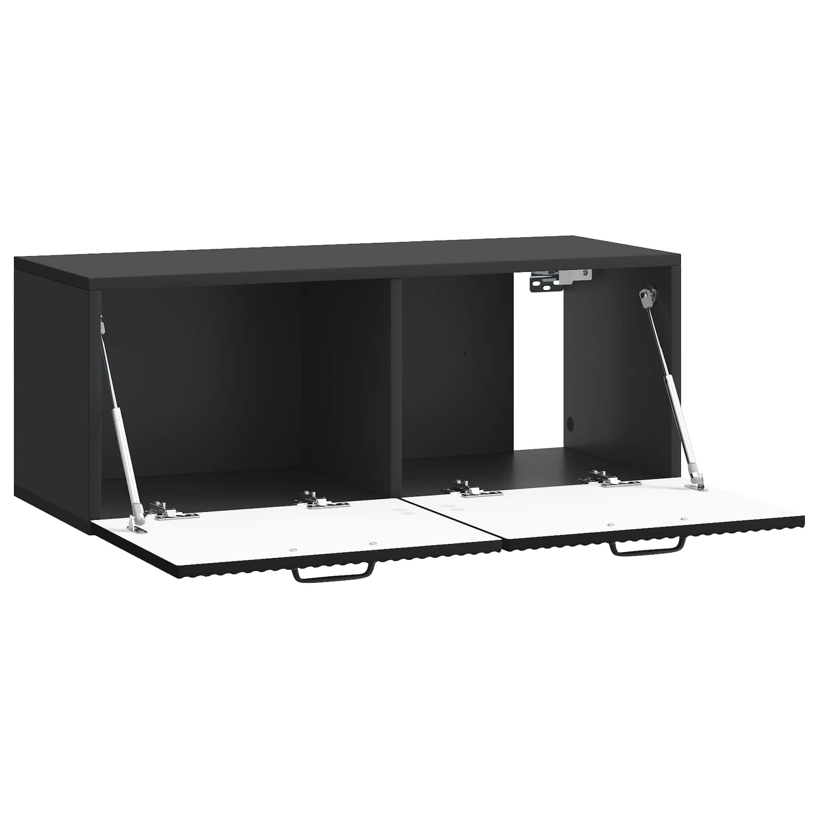 vidaXL Szafka RTV montowana na ścianie Czarny 78,5 x 31 x 30 cm