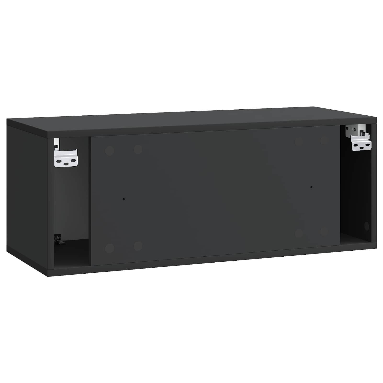 vidaXL Szafka RTV montowana na ścianie Czarny 78,5 x 31 x 30 cm
