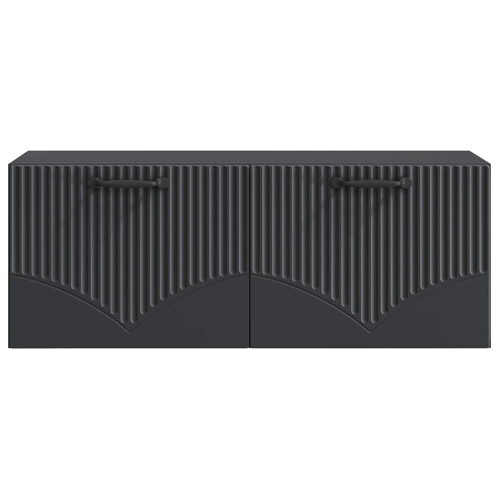 vidaXL Szafka RTV montowana na ścianie Czarny 78,5 x 31 x 30 cm