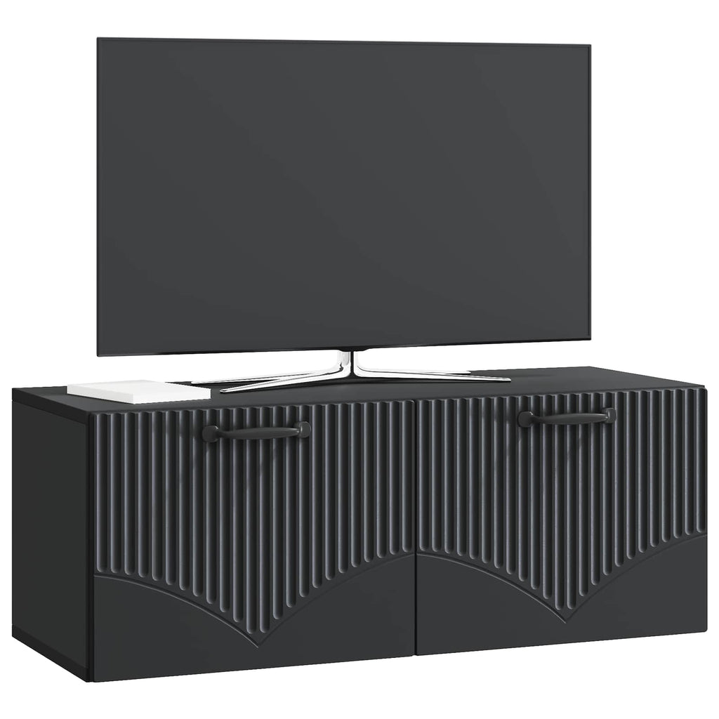 vidaXL Szafka RTV montowana na ścianie Czarny 78,5 x 31 x 30 cm