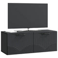 vidaXL Szafka RTV montowana na ścianie Czarny 78,5 x 31 x 30 cm